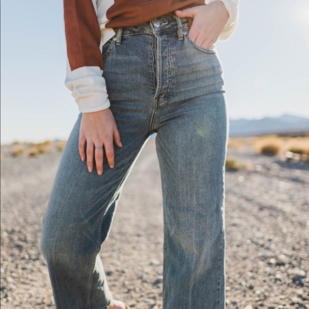 Free People High Waist Wide Leg Jeans